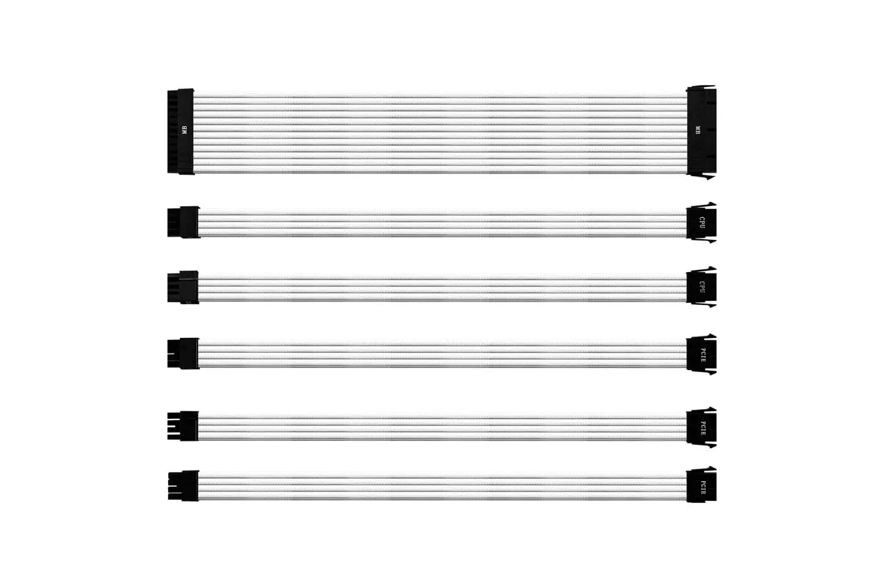Fuente de Alimentaci&oacute;n Cooler Master Kit cables blancos trenzados CMA-NEST16XXWT1-GL extra durabilidad montaje profesional