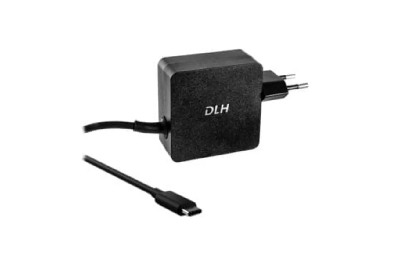Fuente de alimentaci&oacute;n DLH USB-C 65W Power Delivery 5-20V cable 1,8m