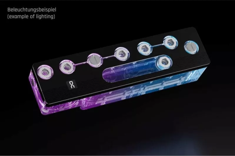 Refrigeraci&oacute;n L&iacute;quida Alphacool Apex Distro Plate North XL D5/DDC Negro ARGB