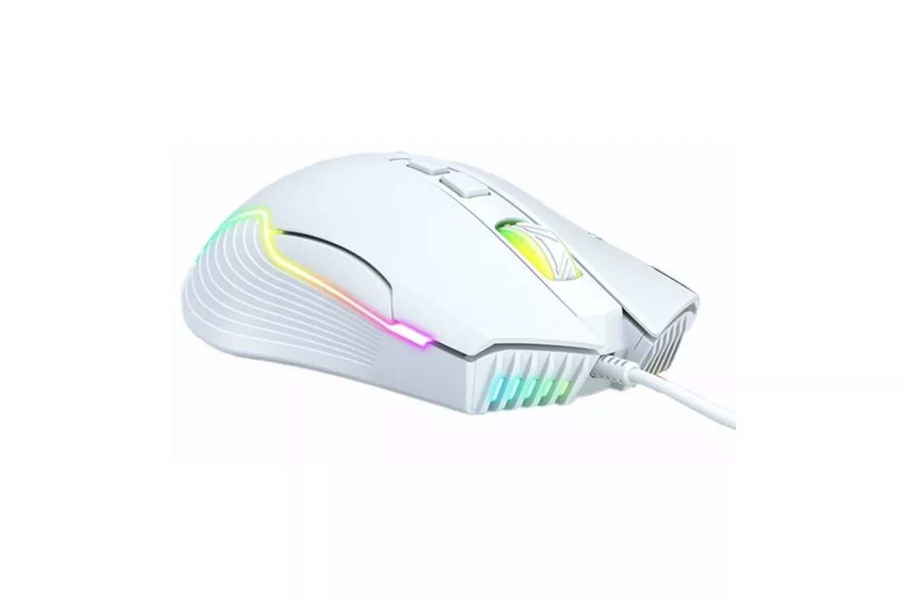 Kinsi CW905 Rat&oacute;n &Oacute;ptico Gaming RGB 6400DPI Blanco