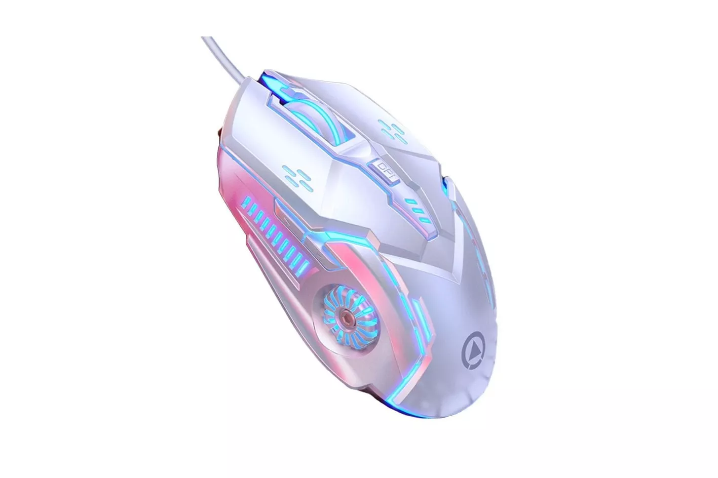 Kinsi G5 Rat&oacute;n &Oacute;ptico Gaming RGB 3200DPI 6 Teclas Mec&aacute;nico Blanco