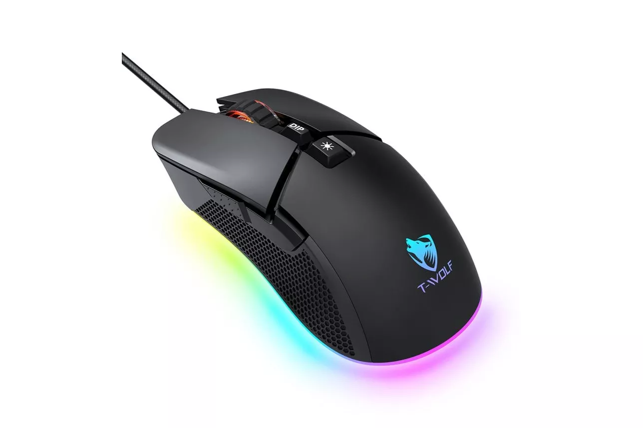 Kinsi G590 Rat&oacute;n Gaming Mec&aacute;nico RGB 7200DPI Negro
