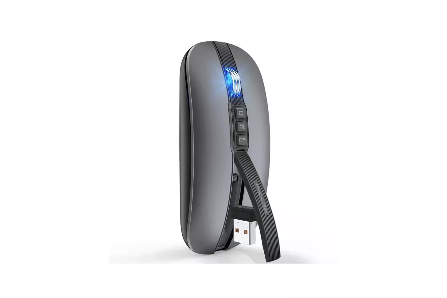 Kinsi G590 Rat&oacute;n &Oacute;ptico Inal&aacute;mbrico Ultra Delgado Silencioso 2400DPI Negro