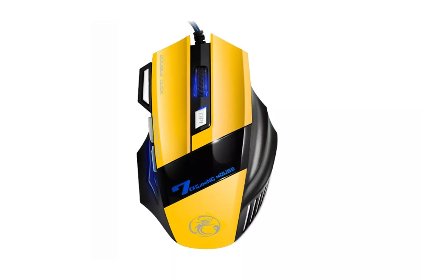 Kinsi X7 Rat&oacute;n &Oacute;ptico Gaming RGB 2400DPI Amarillo