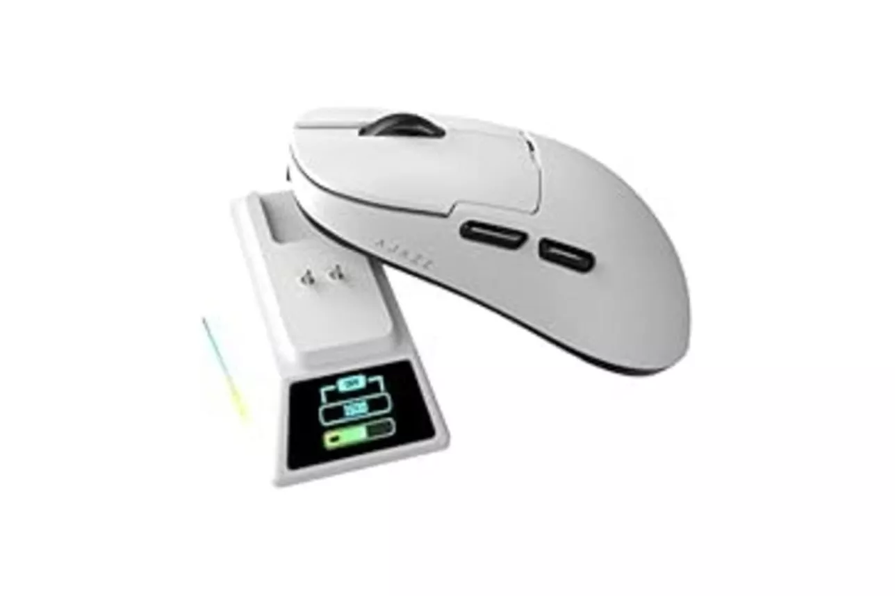 Rat&oacute;n AJAZZ AJ159 PRO Ambidextro RF Wireless Bluetooth USB-C 26000 DPI Blanco