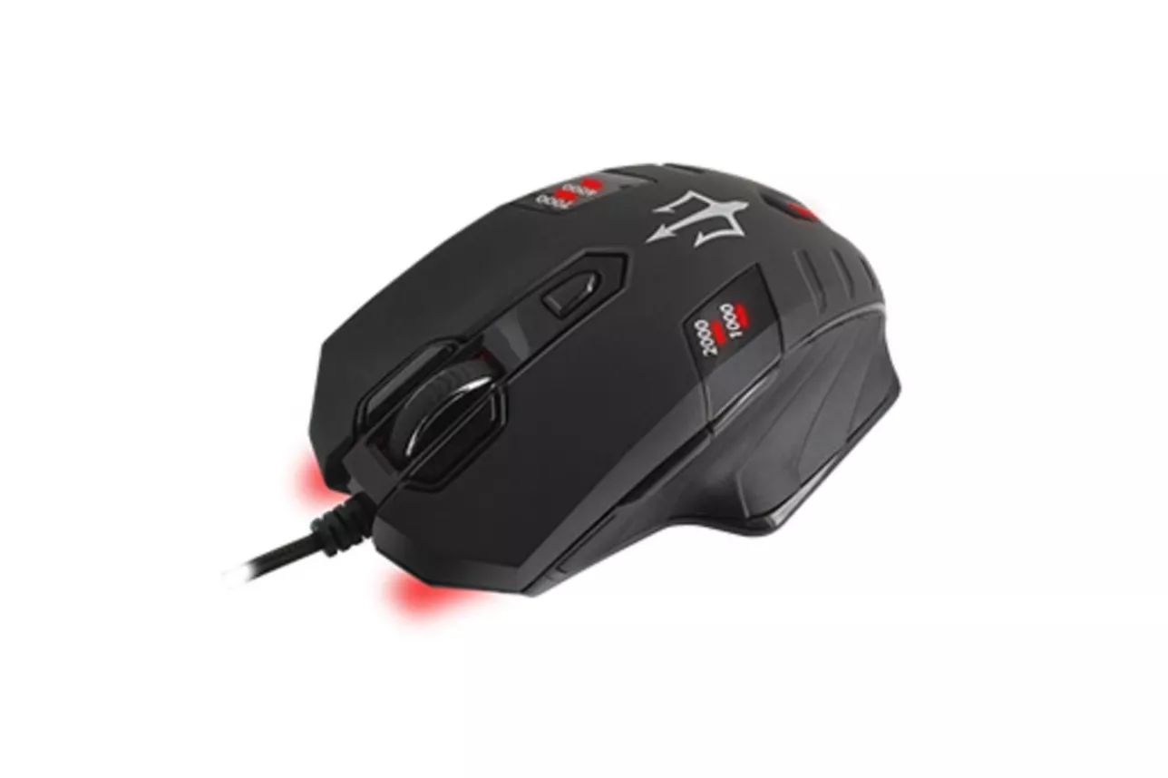 Rat&oacute;n Atlantis Land P009-X905 USB tipo A 7000 DPI Negro Iluminaci&oacute;n RGB