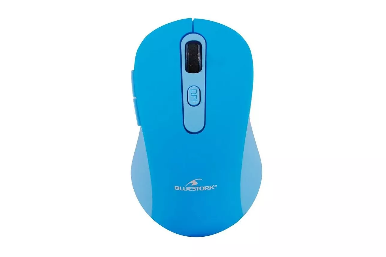 Rat&oacute;n Bluestork M-WL-OFF65-BLUE Bluetooth RF 4800 DPI Azul Ambidiestro 6 Botones