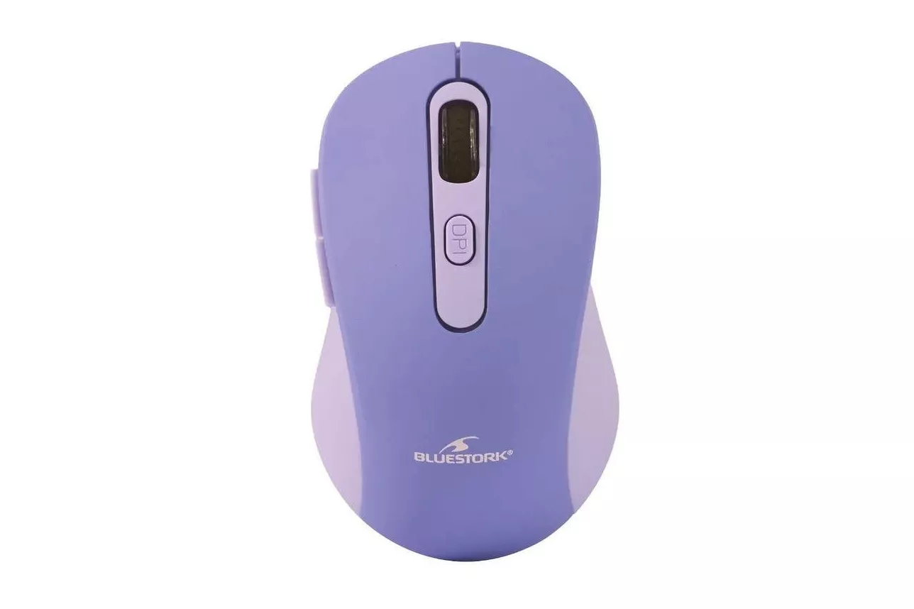 Rat&oacute;n Bluestork M-WL-OFF65-PURPLE Bluetooth RF 4800 DPI Violeta 6 Botones