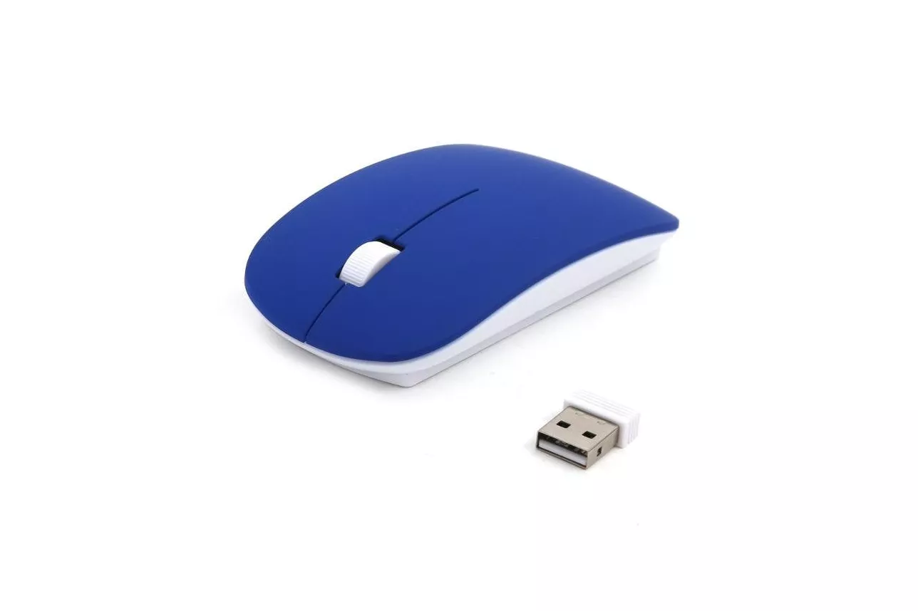 Rat&oacute;n Omega OM0414WBDB RF inal&aacute;mbrico 1000 DPI Azul Blanco ambidextro