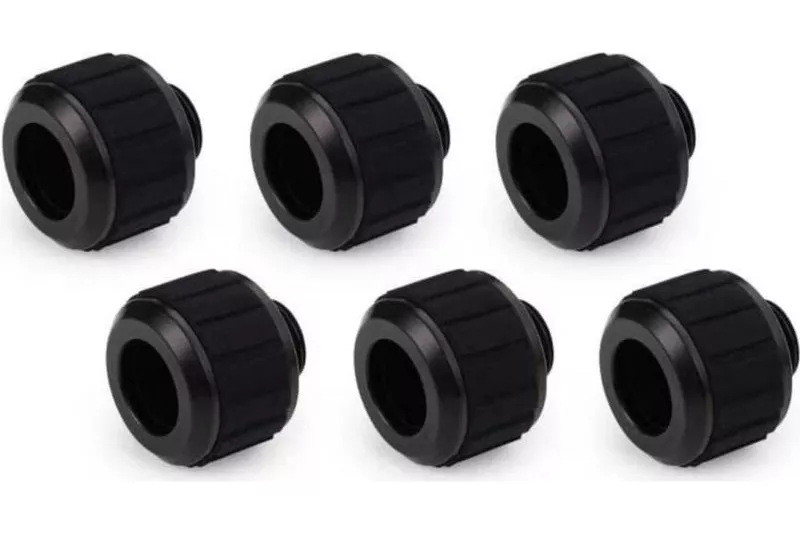 Refrigeraci&oacute;n l&iacute;quida Alphacool Apex Fitting Grip para tubos r&iacute;gidos 13 mm con agarre de silicona, lat&oacute;n negro
