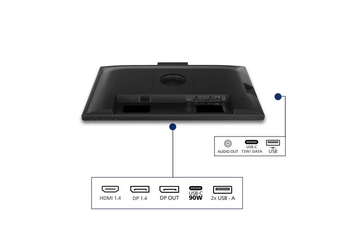 Monitor Philips 24B2U3301H 23,8" FullHD IPS 120 Hz USB-C Ajuste de altura Webcam integrada