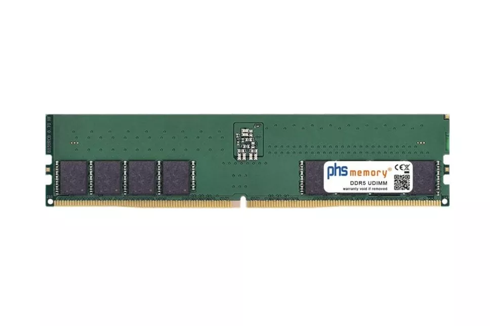 Memoria RAM PHS-memory SP609943 48GB DDR5 4800MHz DIMM Unbuffered Negra