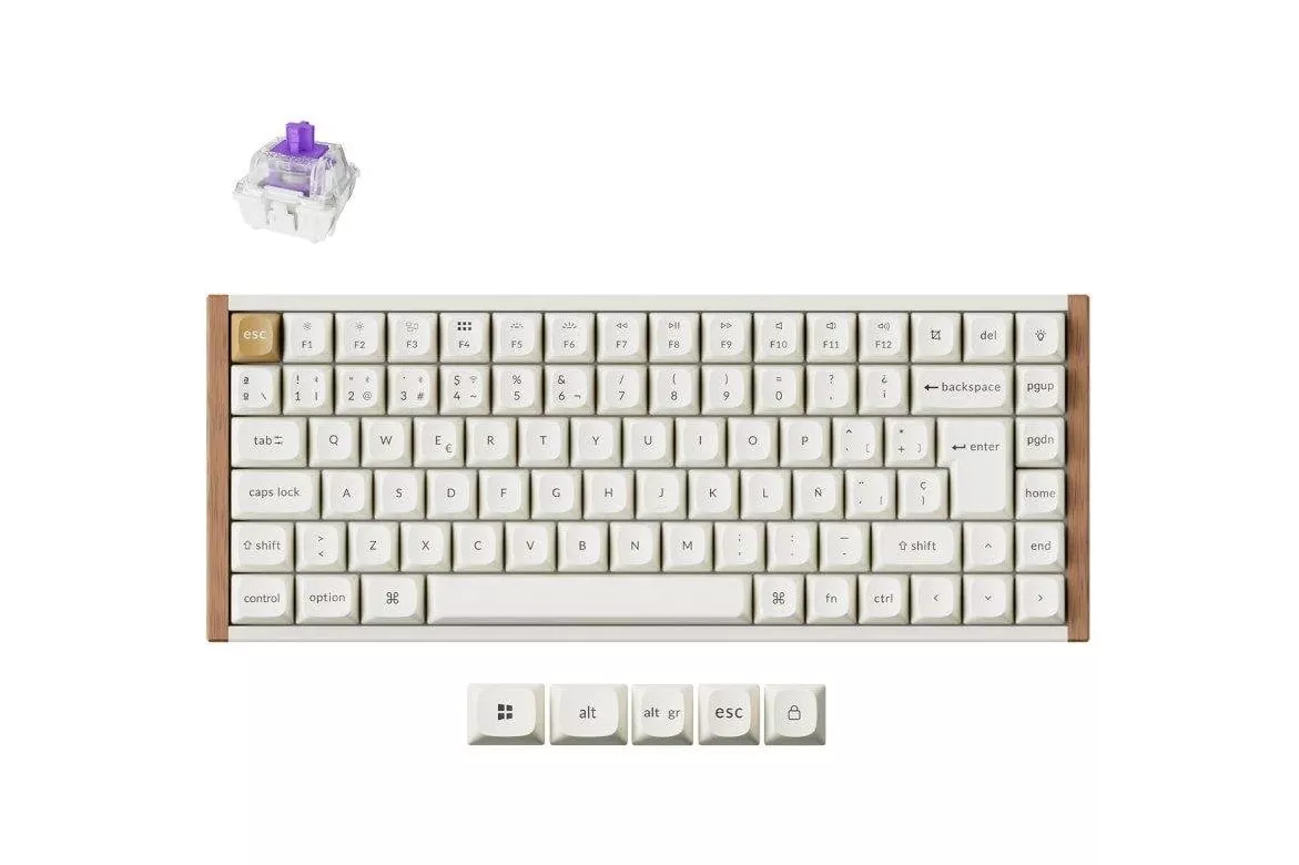 Teclado Keychron K2 HE Hall Effect Magn&eacute;tico 75% ISO-ES inal&aacute;mbrico retroiluminado