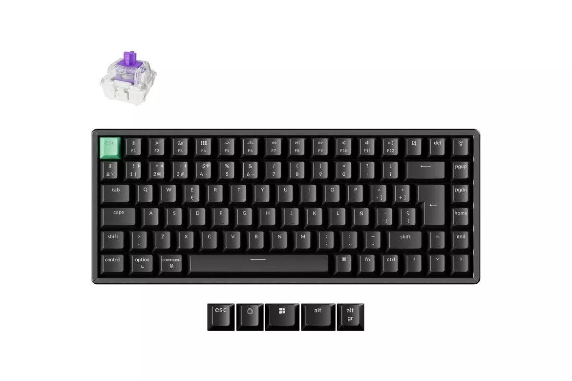 Teclado Keychron K2 HE Hall Effect Magn&eacute;tico inal&aacute;mbrico RGB con switches magn&eacute;ticos y layout Spanish