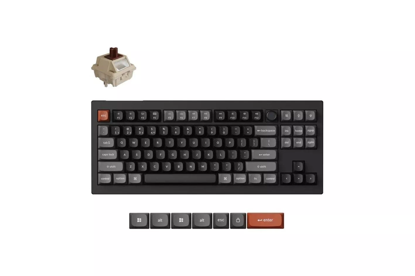 Teclado Keychron V3 Ultra 8K mec&aacute;nico TKL inal&aacute;mbrico RGB Hot-Swappable
