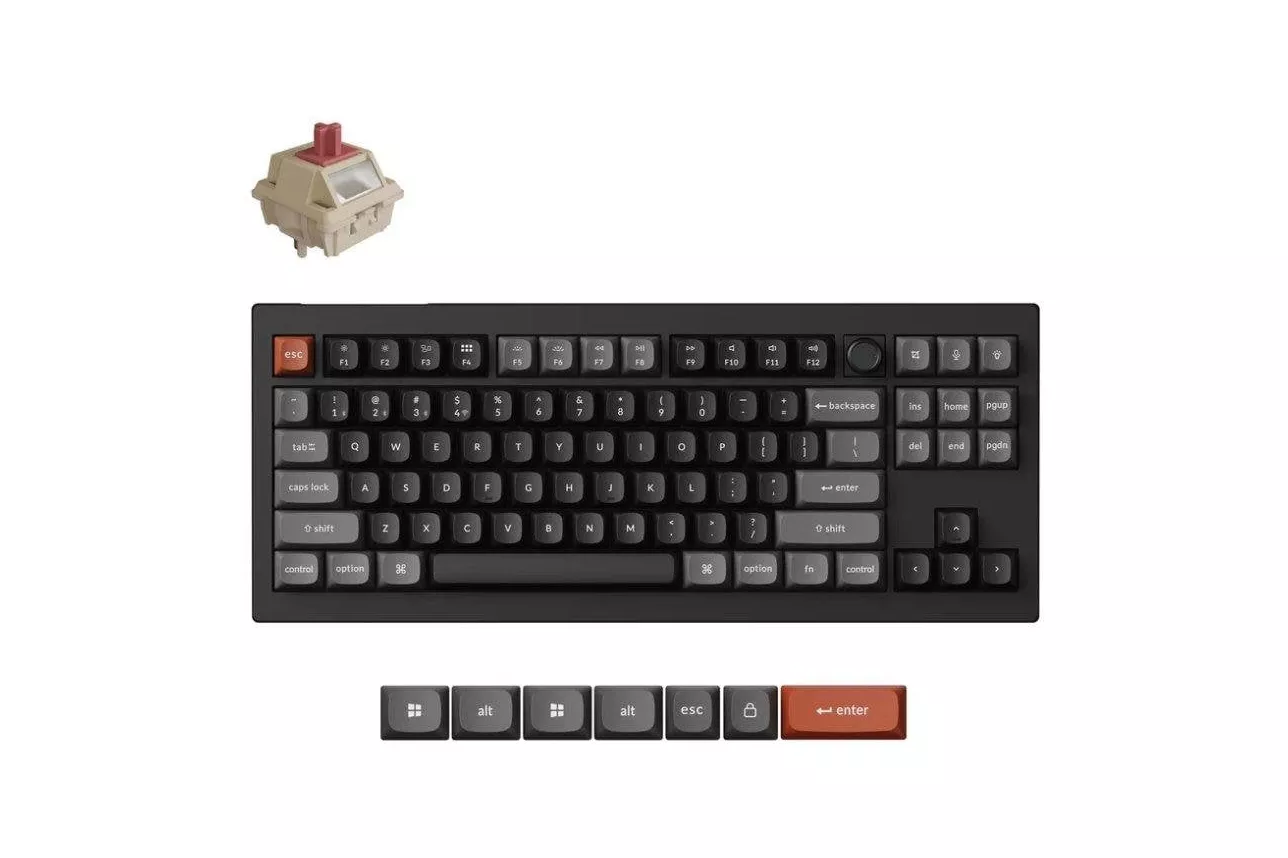 Teclado Keychron V3 Ultra 8K mec&aacute;nico TKL inal&aacute;mbrico RGB Hot-Swappable Spanish Layout