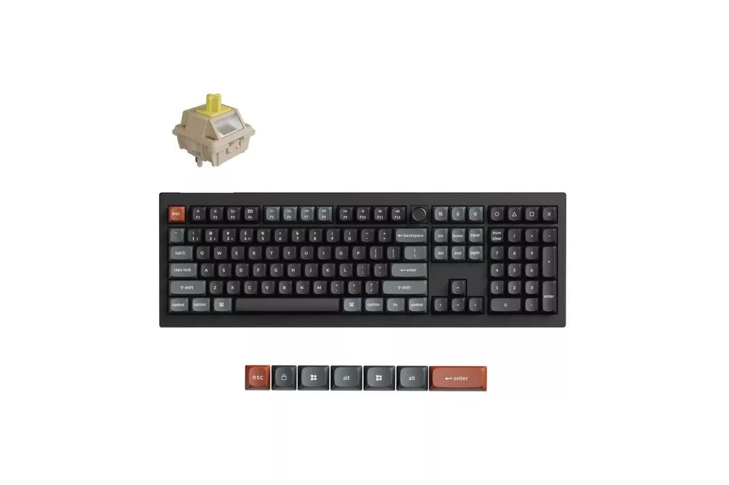Teclado Keychron V6 Ultra 8K mec&aacute;nico inal&aacute;mbrico RGB con switches hot-swappable
