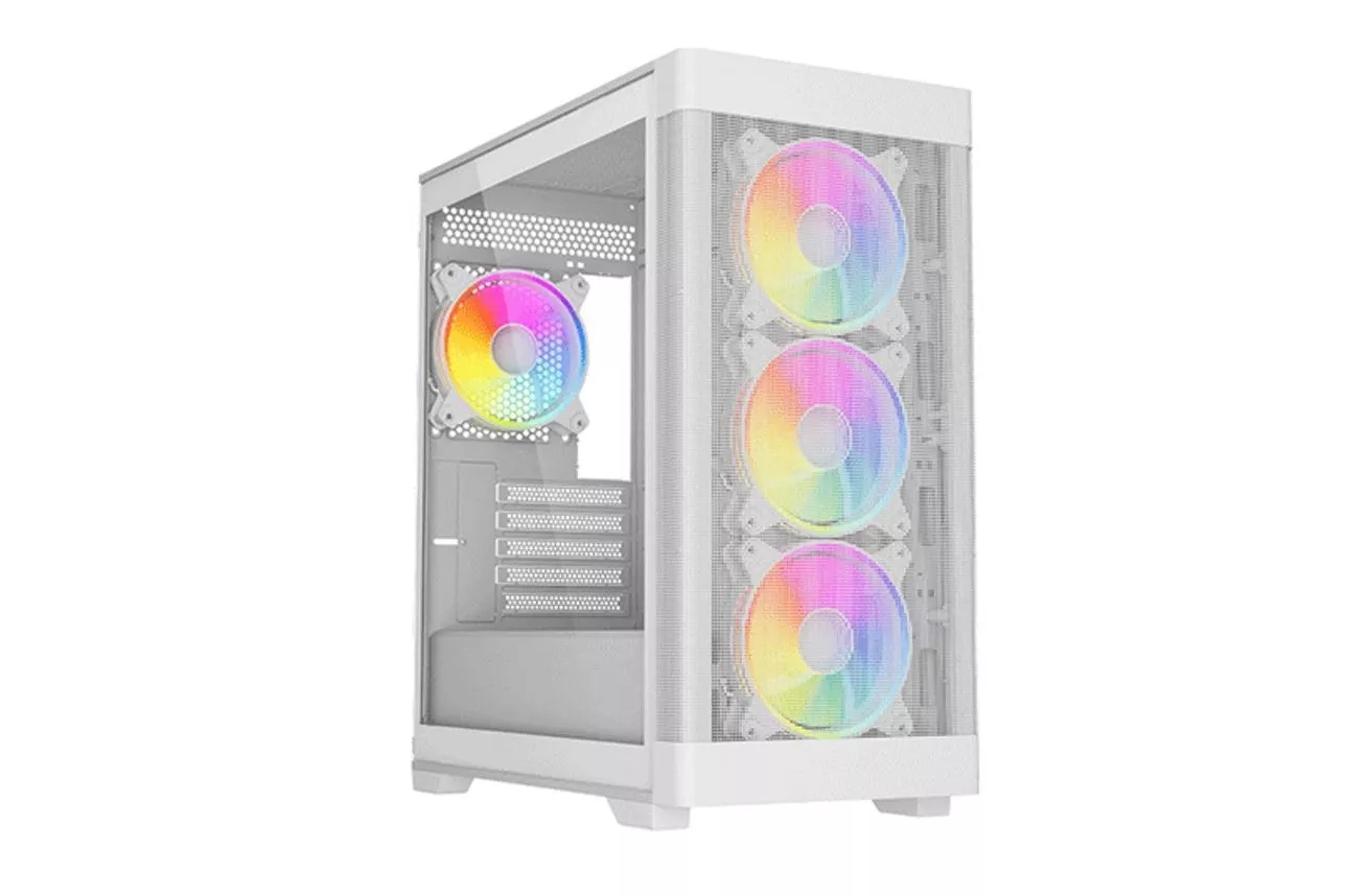 Carcasa VIDA Zephyr V2 Torre PC Blanco Micro ATX Mini-ITX Vidrio Templado