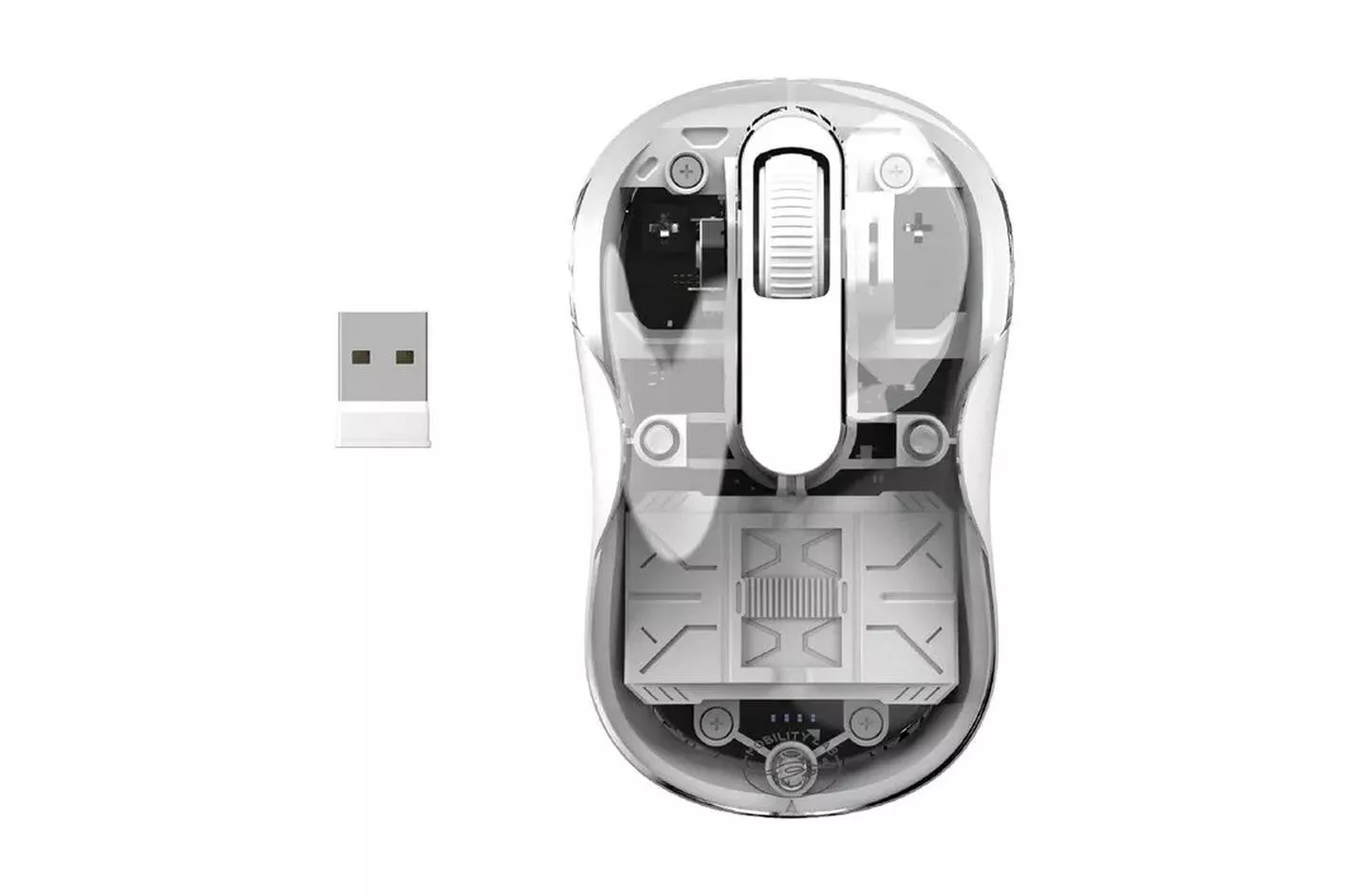 Rat&oacute;n Mobility Lab ML316536 inal&aacute;mbrico RF USB Blanco ambidiestro 3 botones