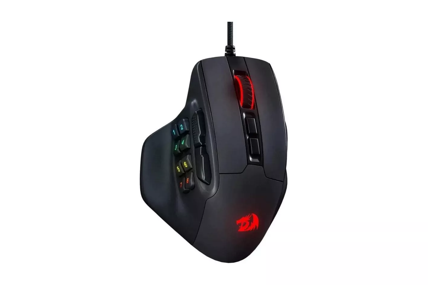 Rat&oacute;n Redragon M811 USB 6200 DPI 15 Botones Negro Ergonom&iacute;a RGB