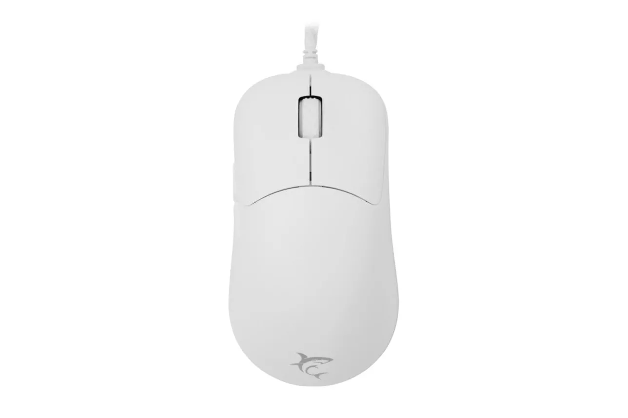 Rat&oacute;n White Shark Graphene-W Ambidextro USB Type-A + PS/2 12400 DPI Blanco 6 Botones