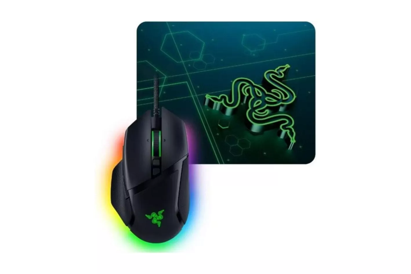 Rat&oacute;n Razer MOBA-Bundle Gaming cableado 11 botones negro con alfombrilla