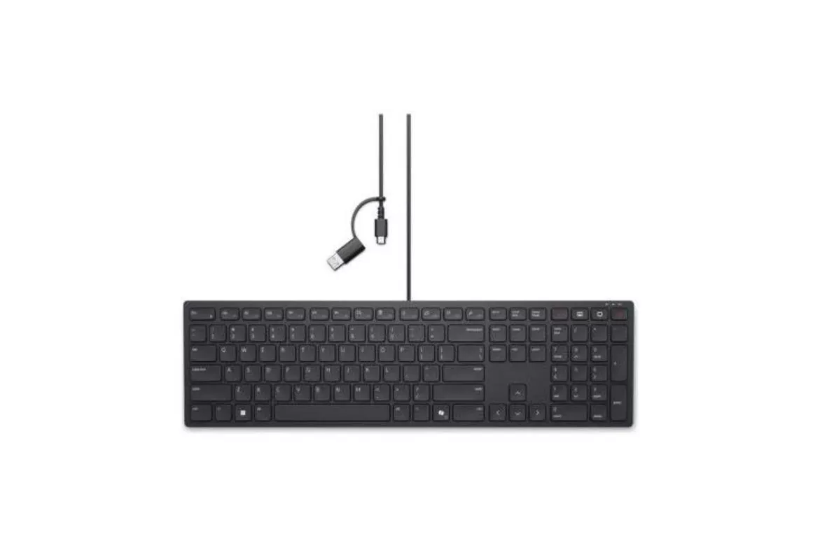 Teclado DELL con cable USB Layout Espa&ntilde;ol retroiluminado resistente a derrames