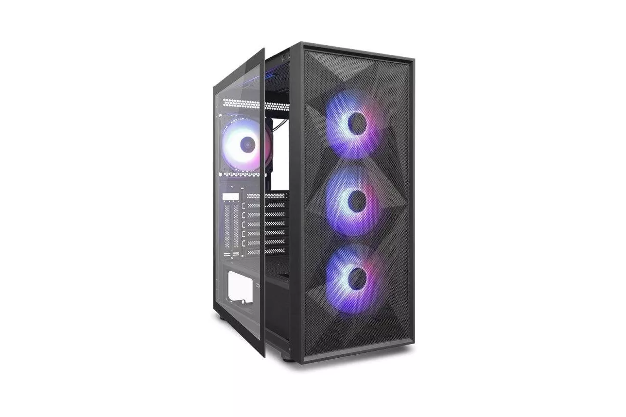 Caja de PC Zolyd Radion ATX ARGB Vidrio Templado 4 Ventiladores Incluidos