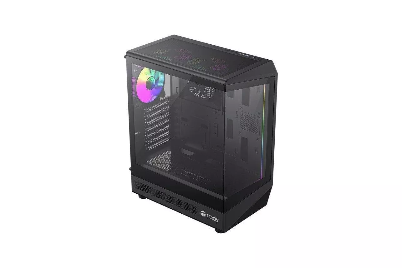Caja PC Gaming TEROS TE-1321G Negro ARGB Cristal Templado ATX