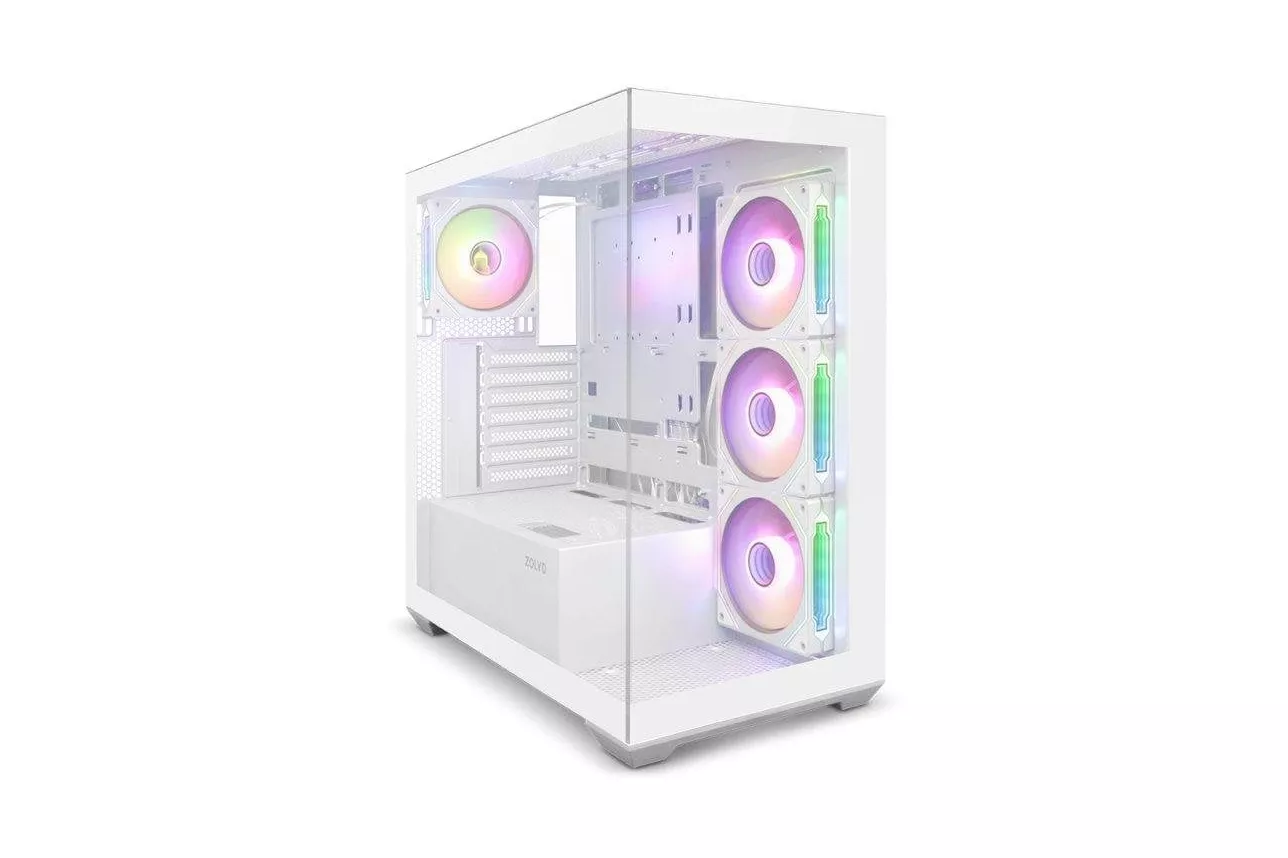 Caja PC Zolyd Rivexa White ARGB Infinity Mirror ATX