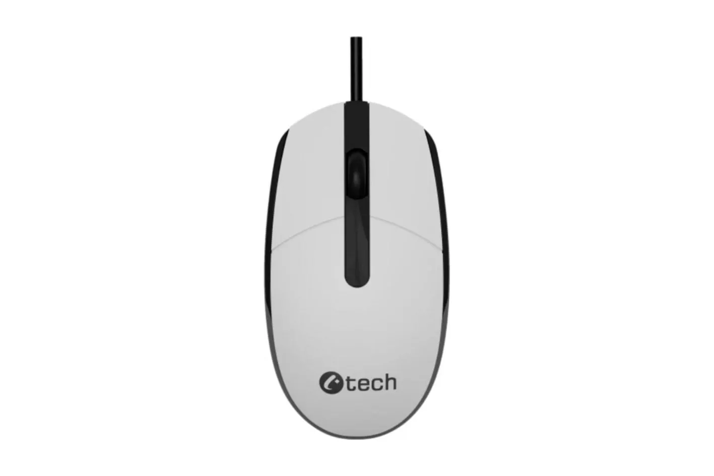 Rat&oacute;n C-Tech WM-10W cable USB 1200 DPI negro y blanco con scroll