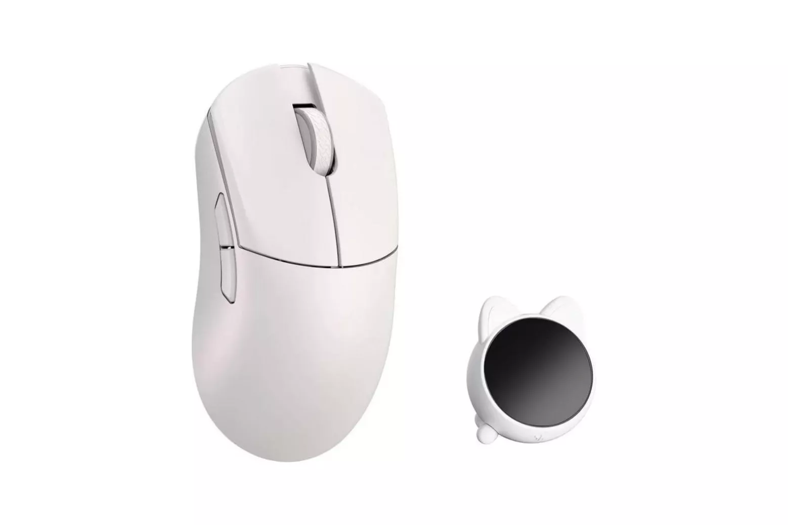 Rat&oacute;n WLMouse HUAN inal&aacute;mbrico 8000 Hz &oacute;ptico blanco 5 botones programables