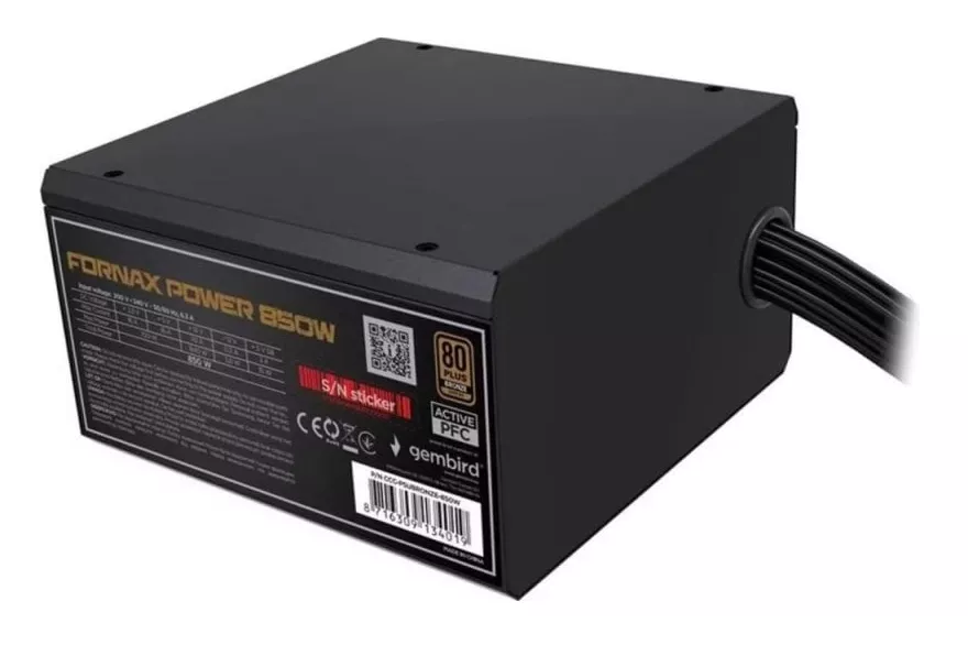 Fuente de alimentaci&oacute;n Gembird CCC-PSU80PLUS-850W-10 850W 80+ Bronze fija