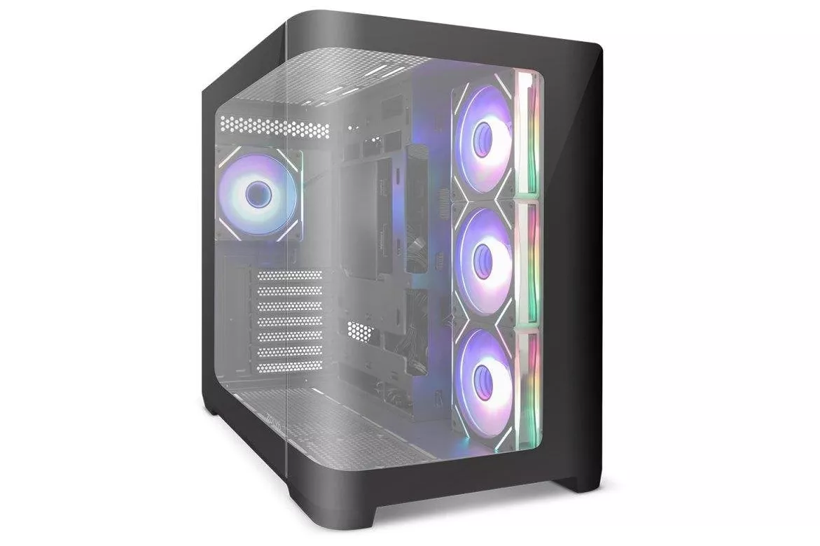 Caja ATX Zolyd Krytera Black Cristal Curvo ARGB 4 Ventiladores USB-C