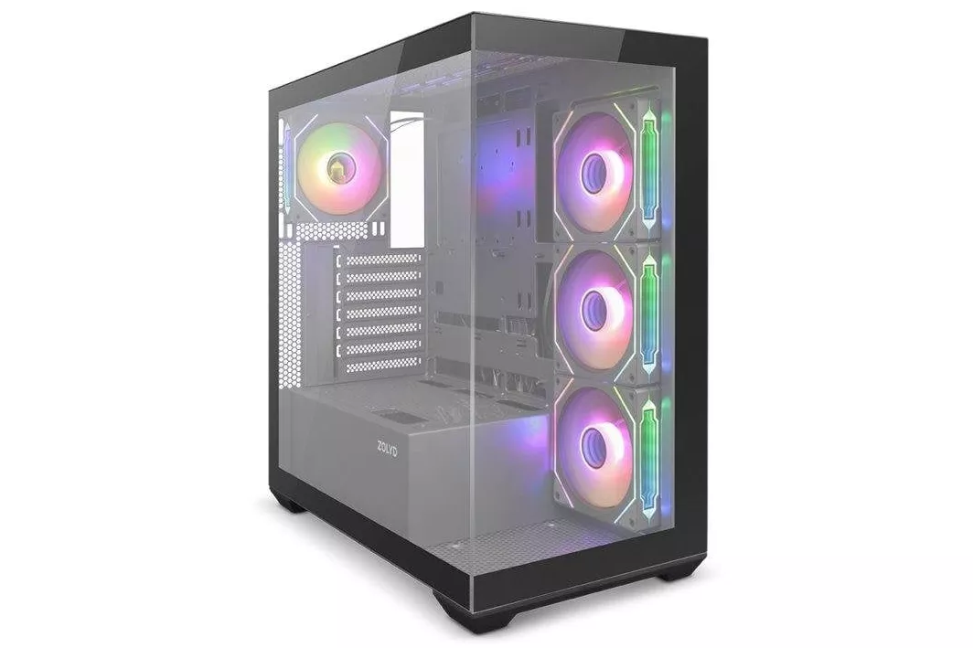 Caja PC Zolyd Rivexa Black ARGB Espejo Infinito ATX