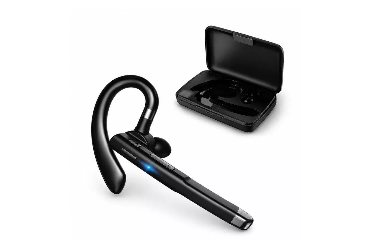Auricular Karawan YYK-520 inal&aacute;mbrico Bluetooth V6.1 con micr&oacute;fono y base de carga negro
