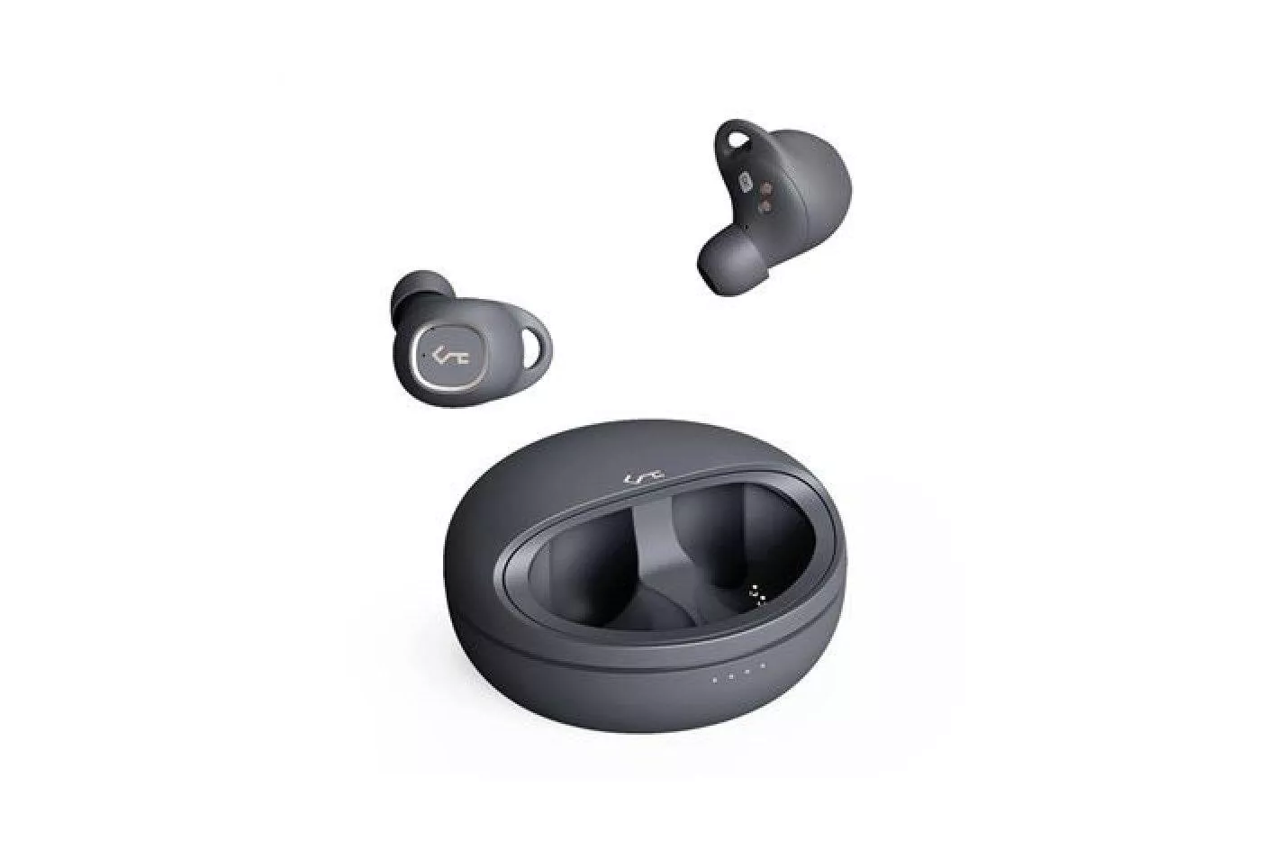 Auriculares Aukey EP-T10 inal&aacute;mbricos Bluetooth 5.0 con control t&aacute;ctil y carga inal&aacute;mbrica gris