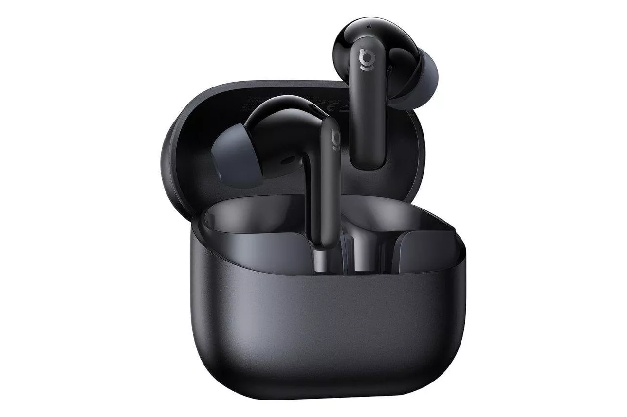 Auriculares Baseus Bass BP1 NC inal&aacute;mbricos Bluetooth con Cancelaci&oacute;n de Ruido, Micr&oacute;fono IA y resistencia IP55, negros