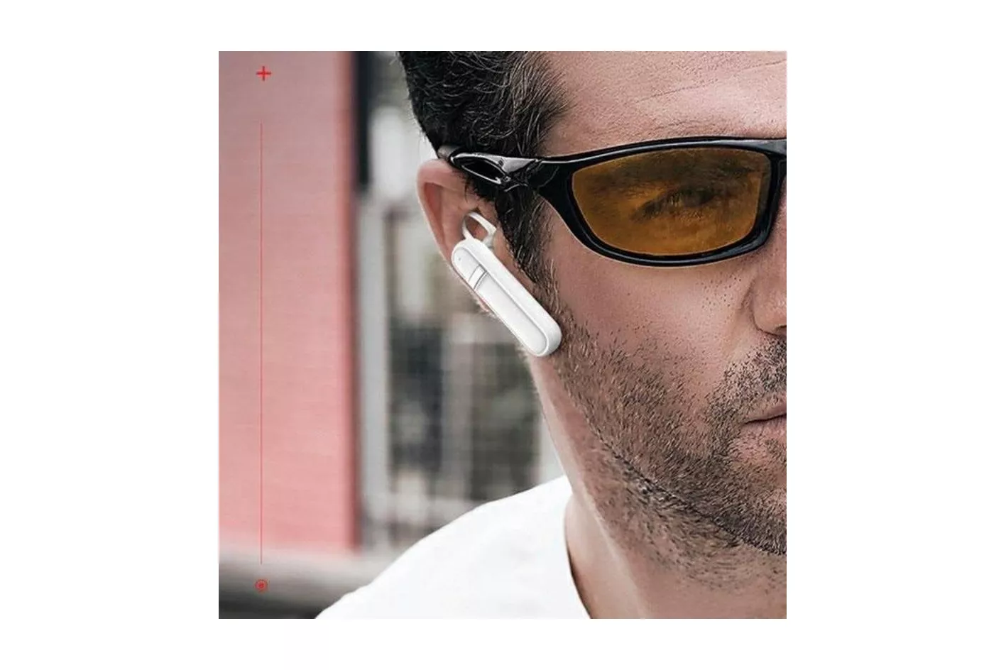 Auriculares Beline LM01 inal&aacute;mbricos Bluetooth con cancelaci&oacute;n de ruido y micr&oacute;fono blanco