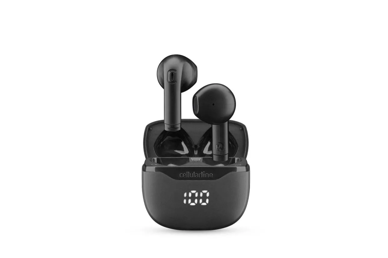 Auriculares Cellularline Core inal&aacute;mbricos Bluetooth 5.4 True Wireless para llamadas y m&uacute;sica negros