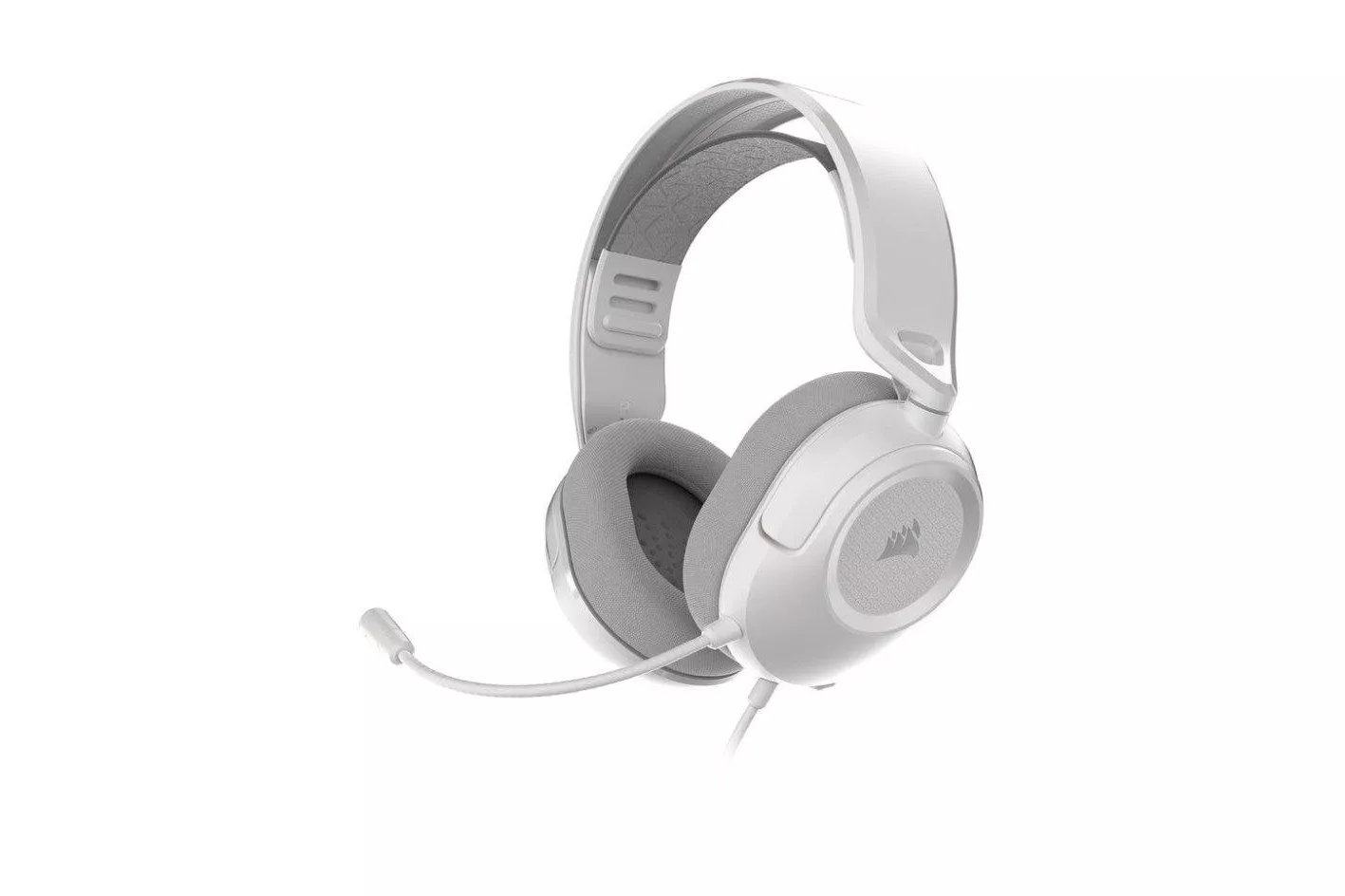 Auriculares Corsair HS35 v3 con cable jack 3,5 mm Gaming, micr&oacute;fono omnidireccional, blancos