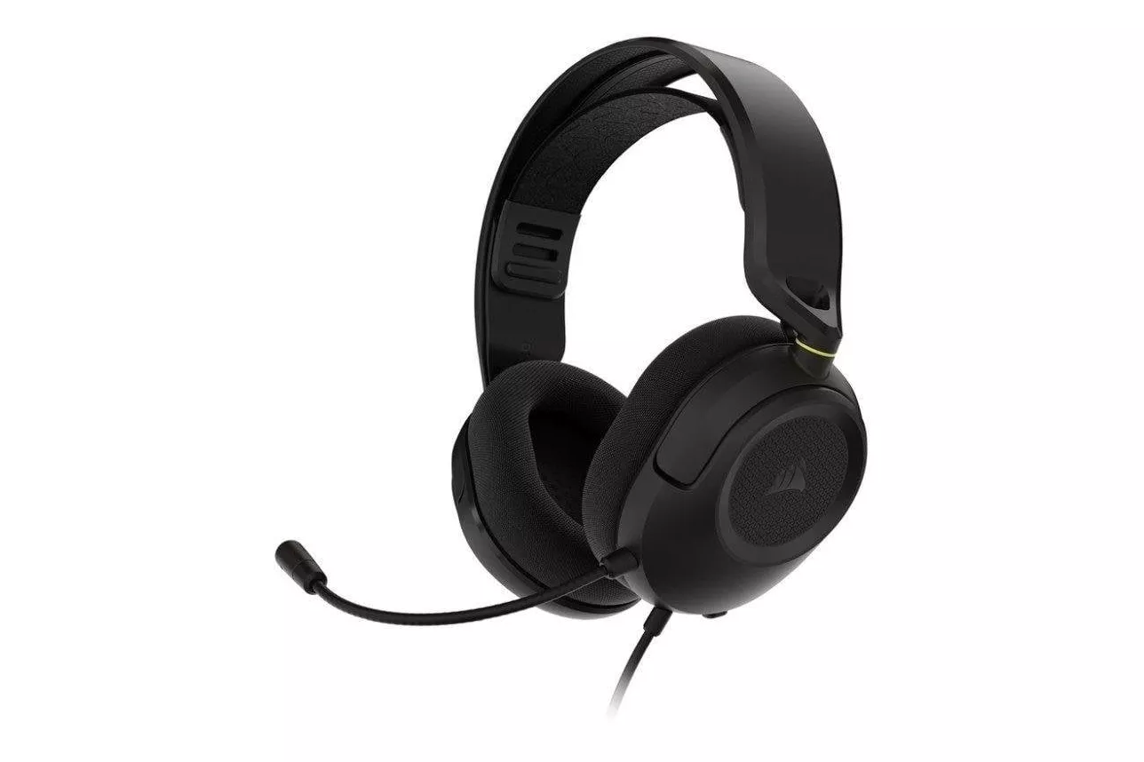 Auriculares Corsair HS35 v3 con cable jack 3,5 mm para gaming, micr&oacute;fono omnidireccional, color carb&oacute;n