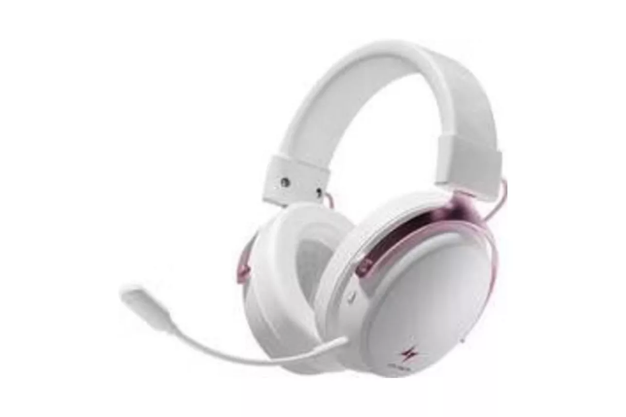 Auriculares ATK N9 Ultra inal&aacute;mbricos Bluetooth con cancelaci&oacute;n de ruido, micr&oacute;fono y 30 h bater&iacute;a, rosa