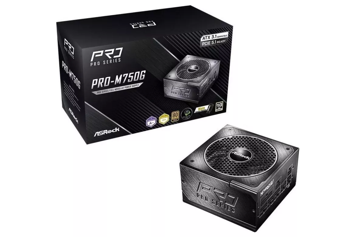 Fuente de alimentaci&oacute;n AsRock PRO-M750G 750W Certificaci&oacute;n 80+ Gold ATX 3.1
