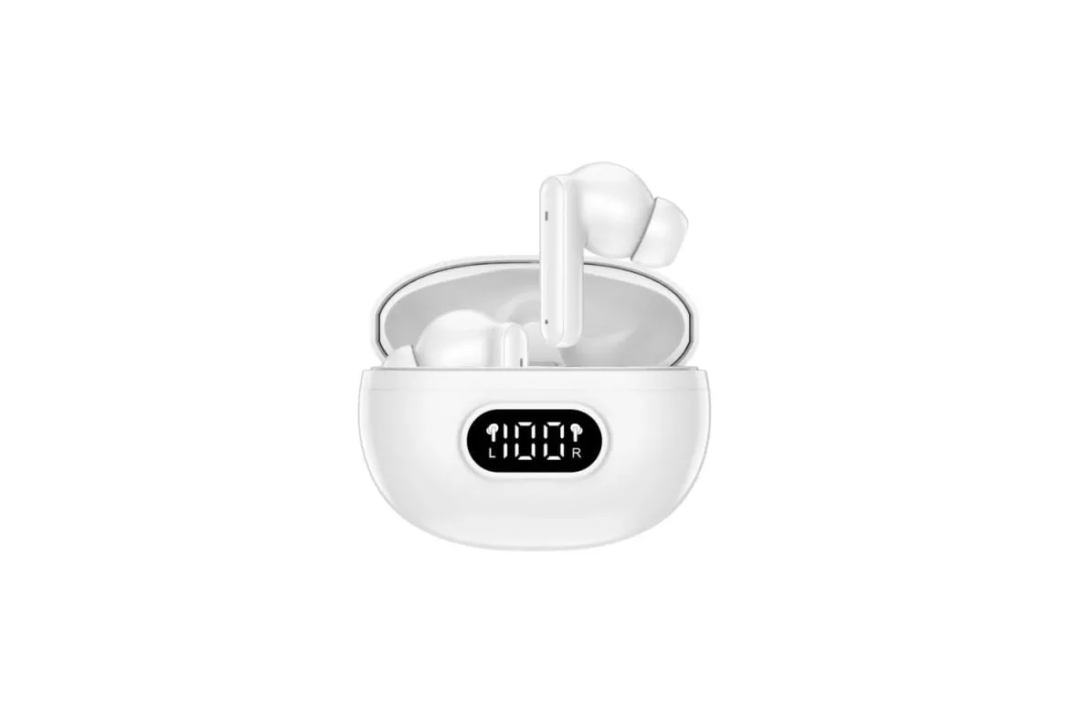 Auriculares Denver TWE-357 inal&aacute;mbricos Bluetooth 5.3 con cancelaci&oacute;n de ruido blanco