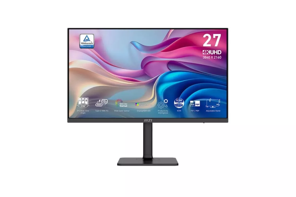Monitor MSI Modern MD272UPHGDE 27" UltraHD 4K 60Hz IPS Ajuste altura