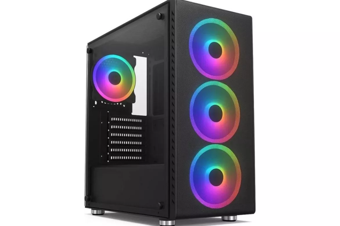 Torre PC 1st Cool ML-RAINBOW4-RGB-650 ATX RGB 4 Ventiladores 650W Cristal