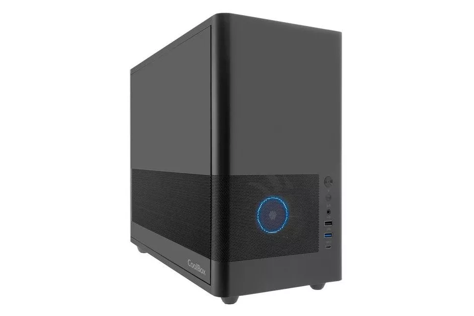 Caja de ordenador CoolBox MP2 microATX ARGB USB-C Full Metal Negra
