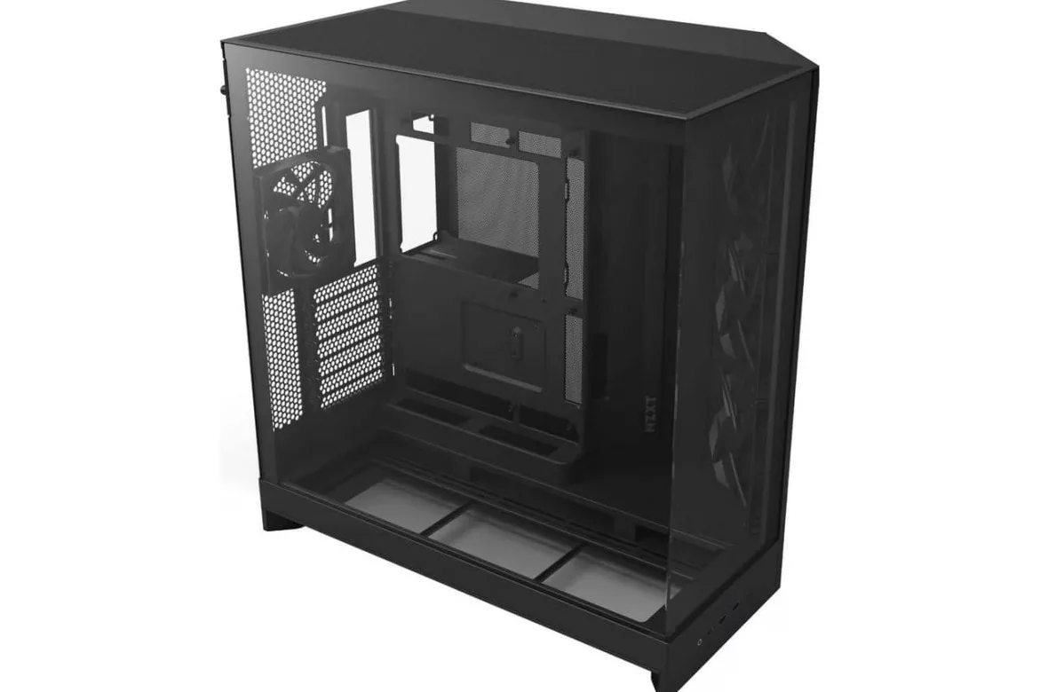 Torre PC NZXT H9 Flow ATX Dual-Chamber vidrio templado 4 ventiladores