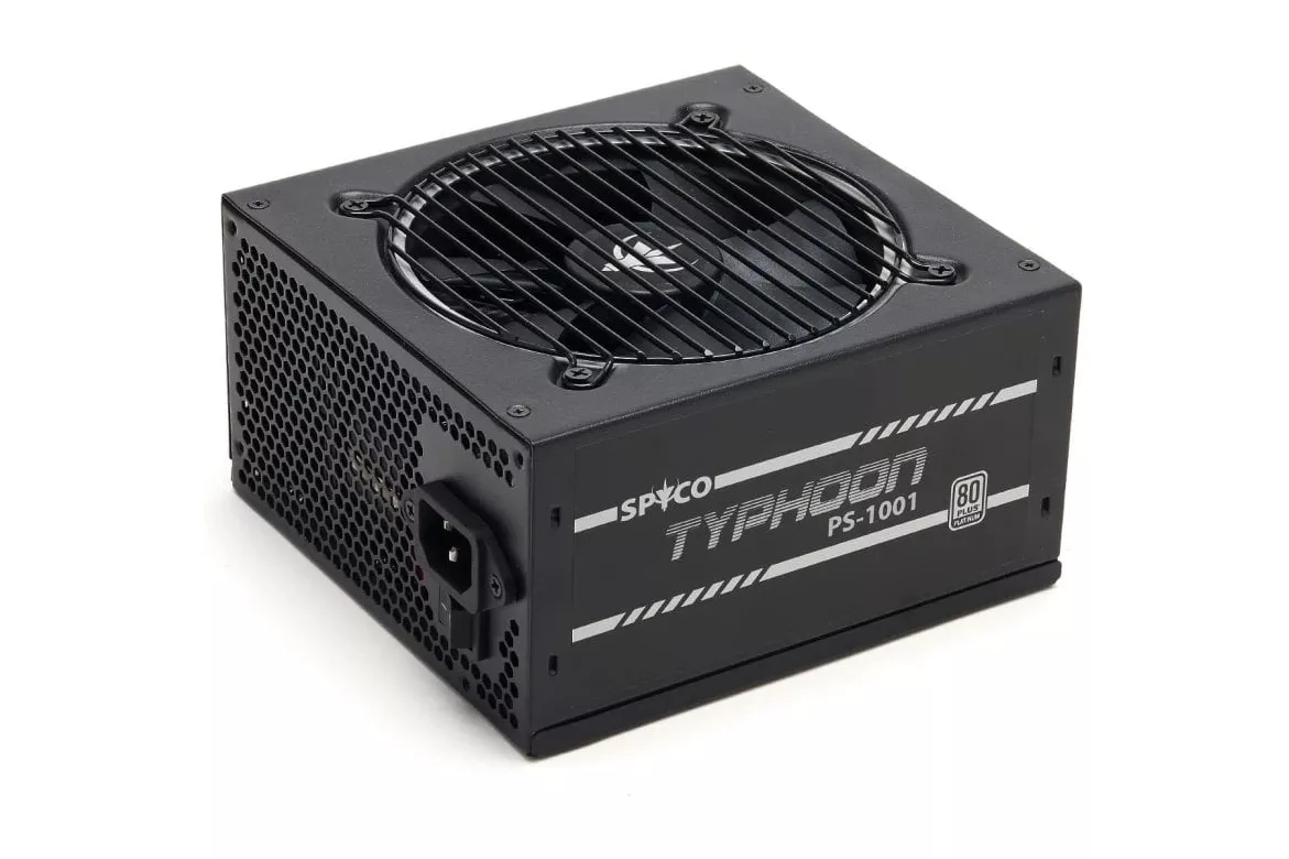 Fuente de Alimentaci&oacute;n SPYCO Typhoon PS-1001 1000W 80 Plus Platinum Modular ATX 3.0 Ventilador Silencioso